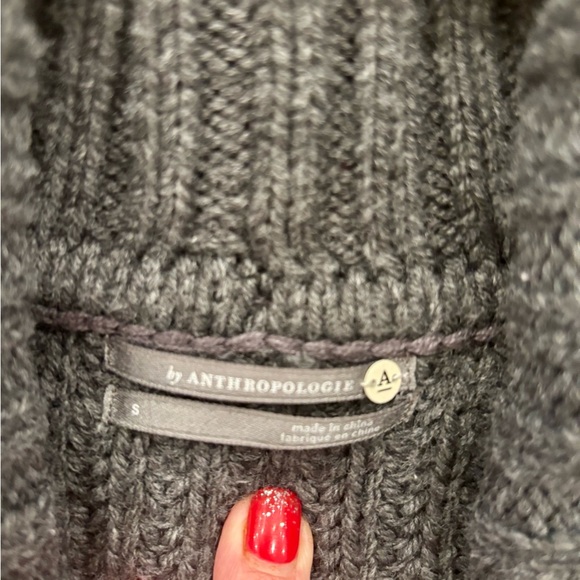 Anthropologie Women's Gray Shawl Neck Cardigan - Picture 4 of 4